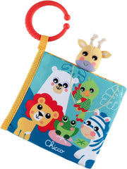 Chicco Easy Grab Turtle Toy, jucărie moale pentru bebeluși cu clopoțel, oglindă, inel din plastic și mărgele, ușor de prins, promovează dezvoltarea abilităților tactile și vizuale, 0-18 luni Jucarii Bebe Naty Shop Cartea animalelor