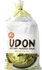 Allgroo Udon instant nudler - Miso, Udon suppe, krydret, aromatisk, hurtig tilberedning - indeholder 3 portioner - 1 x 690 g