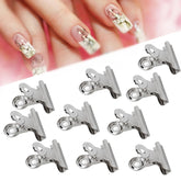 10 buc cleme de unghii clip metalic extensie unghii clip Nail Art instrument din fibră de sticlă fixator accesorii Nail Art echipamente durabile practice acasă DIY salon