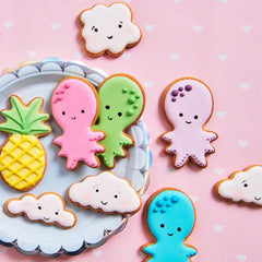 Funcakes Food Pen Gold: Pixuri colorante alimentare, vârf flexibil pentru linii groase și subțiri, pix comestibil pentru fursecuri, prăjituri, fondant și multe altele, ideal pentru personalizare, certificat Halal