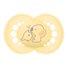MAM | Suzetă originală bej 18+ luni (pachet de 3) selecție aleatorie de culori - Tetină simetrică din silicon ultra-moale - Suzetă pentru bebeluși cu formă anatomică pentru o dezvoltare optimă a gurii