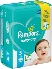 Pampers bleer til baby str. 5 (11-16 kg), 24 stk., op til 12 timers beskyttelse mod lækager