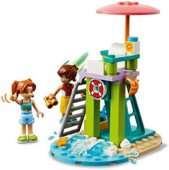 LEGO Friends livredder udsigtstårn med jetski, børnelegetøj, gaveidé til piger og drenge fra 5 år med 2 figurer og en delfin, jetski legetøj 42623 Byggesæt Besuche den LEGO-Store