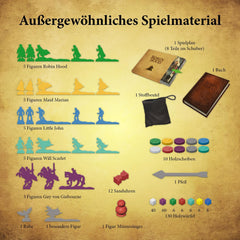 KOSMOS 680565 The Adventures of Robin Hood, nomineret til årets spil 2021, kooperativt eventyrspil for hele familien, brætspil for 2-4 spillere i alderen 10+