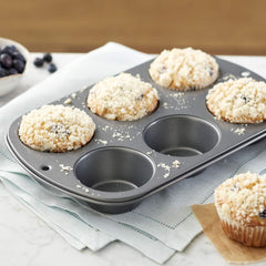 Wilton 445291 445291 Jumbo muffinform, non-stick belægning, 6 huller, 4,5 X 22,2 X 34,2 cm, stål Bageforme og plader Naty Shop