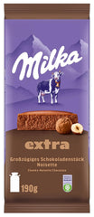 Milka Extra Noisette – Alpine mælkechokolade med delikat og cremet hasselnøddefyld – 15 x 190 g