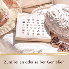 Chokolade - Mini hvide praliner | 90 g | Æske med 18 praliner i 6 lækre sortimenter | Gave af chokolade | Chokoladegave (pakke med 3)