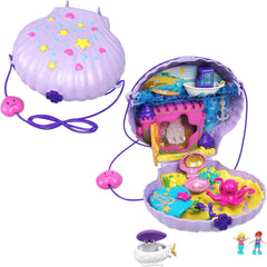 Polly Pocket Kiste Undervandstema Wrap Around Shell Taske 2 Dukker 1 Ubåd Polly Pocket Havfrue Legetøj Alder 4 GNH11 Naty Shop Dukker Lilla