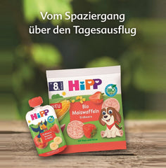 Pliculeț HiPP Organic Mango-Fructul Pasiunii în Aromă de Pară-Măr - Nick Rhino (8 x 100g), de la 1 an, piure de fructe 100%, fără zahăr adăugat, vegan, de cea mai bună calitate organică