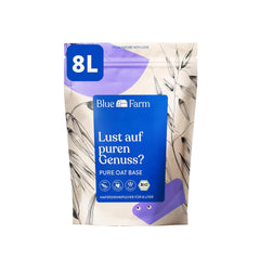 Blue Farm Pure Oat Base für bis zu 8 Liter Haferdrink zum Selbermischen – 100 % bedste Bio-Qualität – 100 % vegansk, laktosefri og glutenfri – 90 % weniger Verpackungmüll
