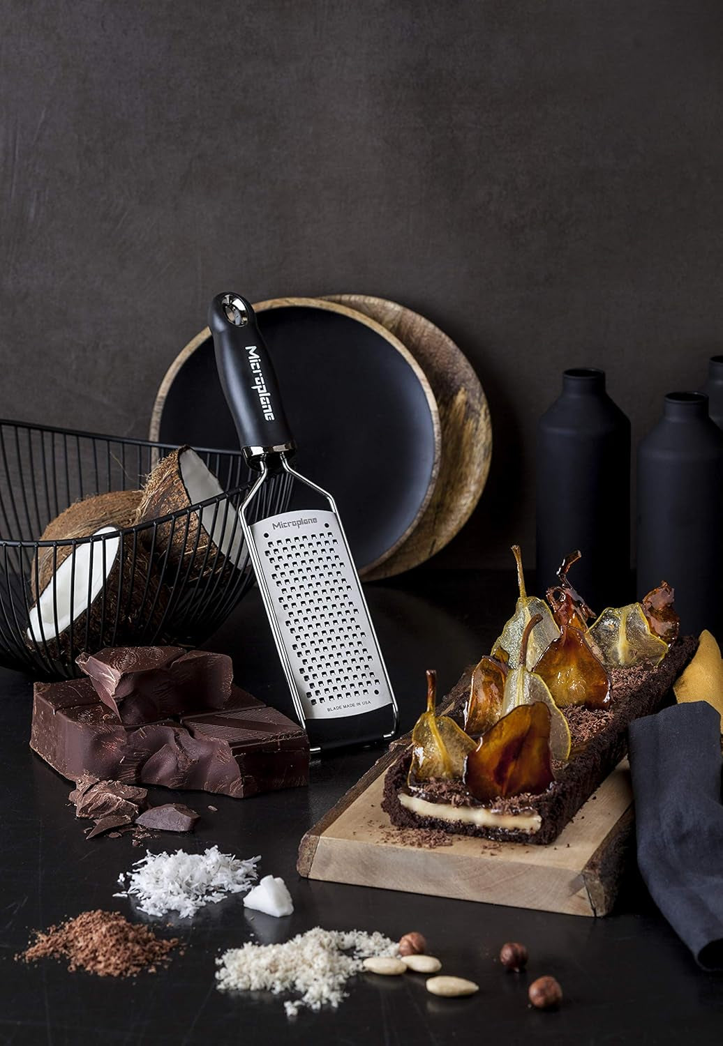 Răzătoare de bucătărie Microplane grosieră pentru brânză, morcov, ghimbir, nucă de cocos și hrean - Made in USA Naty Shop