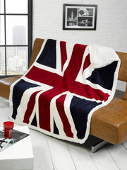 Rapport Union Jack Flag Extra Soft Fleece Seng/Sofa Tæppe Rød/Hvid/Blå. Rapport Senge og Tæpper