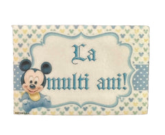 Decoratiune comestibila din zahar, Mickey Mouse - "La multi ani!" Nati Shop