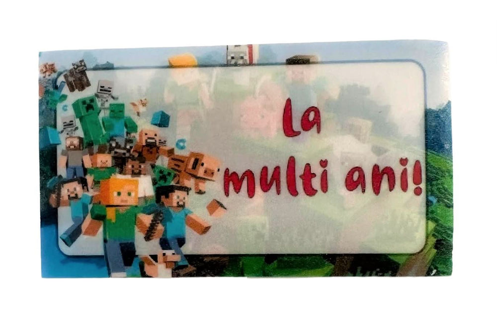 Decoratiune comestibila din zahar, Minecraft - "La multi ani!" Nati Shop