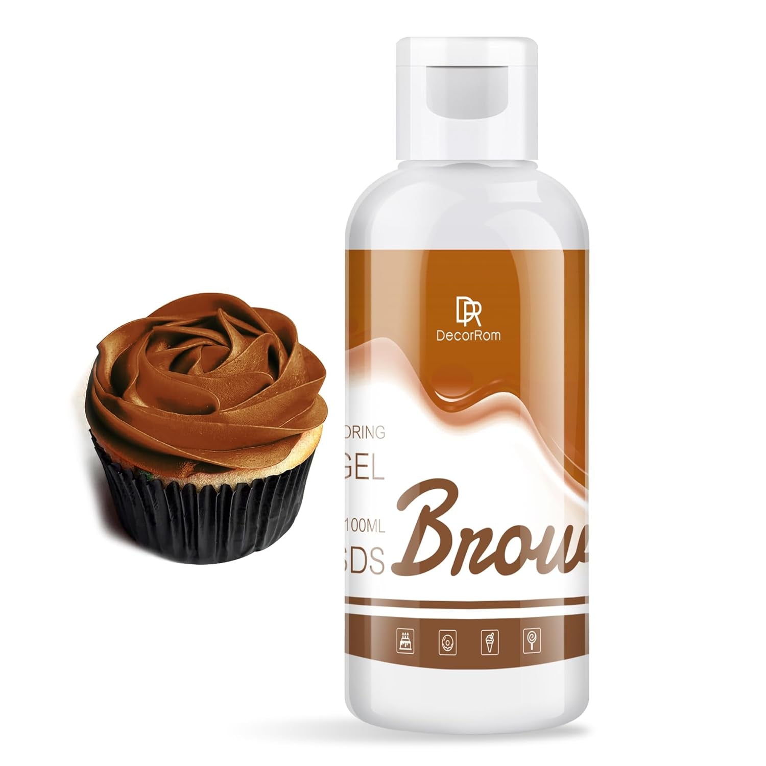 Colorant alimentar gel - 120 g coloranți alimentari concentrați pentru decorarea torturilor, copt, fursecuri, macaroane - Colorant alimentar fără zahăr pentru băuturi, decorarea torturilor, slime DIY, ou de Paște (alb)