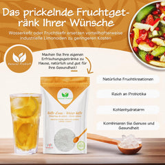 Natural Probio® Wasserkefir, Kefirpilz, Japankristalle, Kefirknollen, Starter Set + Anleitung, Rezept, Tipps, E-Book & Rezeptbibliothek + Kundenservice auf Lebenszeit (10g dehydreret/60g rehydreret)
