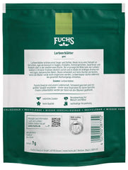 Fuchs - Frunze de dafin într-o pungă resigilabilă, reciclabilă - fabricate din ingrediente naturale - 7 grame Condimente Naty Shop
