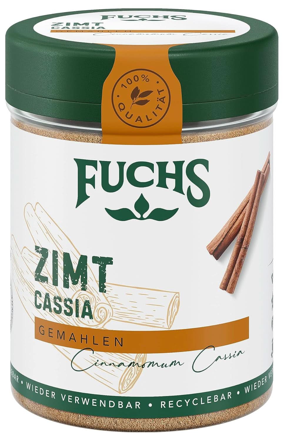Fuchs Ground Cassia Cinnamon - Til at smage kager, desserter eller teer, 45 gram Krydderier Naty Shop