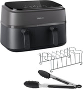 Philips Dual Basket Airfryer 3000-serien med morgenmadssæt, 9 liter, 2 skuffer Hvidevarer Naty Shop Standardtitel