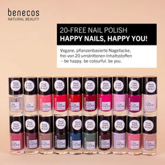 Benecos 20-Free Vegan Nail Polish Bubble Gum - urte-neglelak - hurtigttørrende og langtidsholdbar - vandgennemtrængelig - beriget med biotin - 5ml