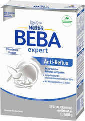 BEBA ekspert Anti-Reflux - AR Speciel formel fra fødslen, til øget bøvsen og opkastning, babymad, babymælkpulver, 1 pakke (1 x 500g)