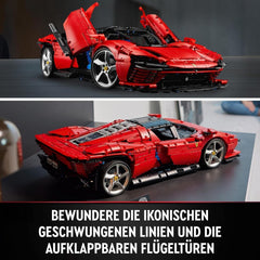 LEGO Technic Ferrari Daytona SP3 Model Kit 1:8 Skala, Rød Super Sports Car, Extended Car Model Samlerobjekt, Ultimate Car Concept 42143 Byggesæt Besuche den LEGO-Store