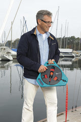 Furtun plat Gardena Original Classic roll-fix 15m: Casetă furtun economisitoare cu furtun de apă (Ø 12 mm în casetă), mecanism automat de siguranță, incl. duză de pulverizare, cu dispozitive de conectare (756-20)