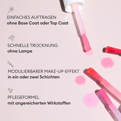 MANUCUIST Nail Care Repair Active Glow Raspberry (Pink) Bio-baseret: Sød mandel, hindbær, nærende og blank neglelak, Transparent Pink Effect - Nude neglelak
