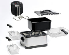 Oliefriture Bestron XL Med 3 friturekurve, Inklusiv koldzoneteknologi og aftagelig oliebeholder, 4 liter, 2000 W Hvidevarer Naty Shop