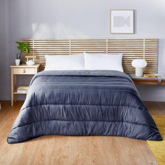 Pikolin Home - Vendbar quilt 300 G - Tofarvet nordisk fyld - Til seng 135 - Hyggelig, varm, åndbar, sennepsgul, 220 X 220 Cm Dyner og dyner Naty Shop