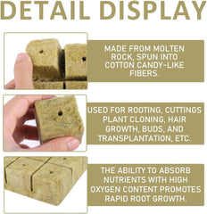 Rockwool-frøplanteterninger 28 - Rockwool-terninger 4x4x4cm - Frøplanteterninger, Rockwool-terninger, hydroponiske frøplantesystemer/klonede planter/skoleprojekter, dyrkning af frøplanter uden jord