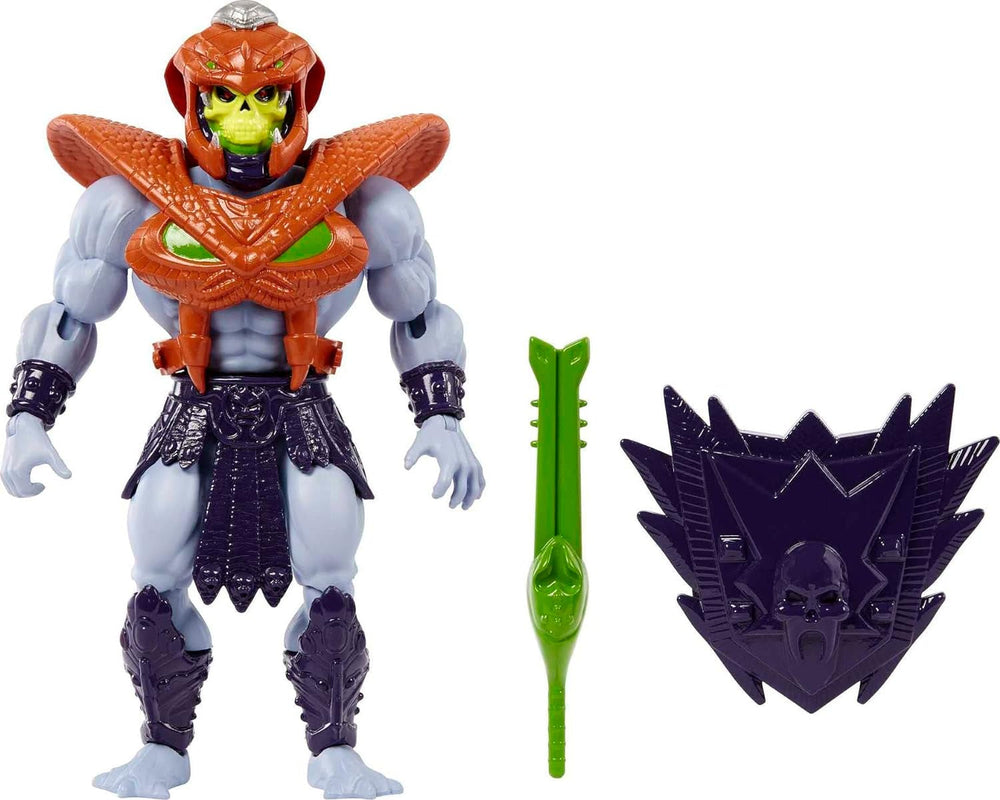 MASTERS of the UNIVERSE Snake Armor Skeletor - 16 articulații mobile, ambalaj retro, mini carte de benzi desenate, pentru copii 6+ și colecționari adulți, HKM68 Action figures Naty Shop Titlu implicit