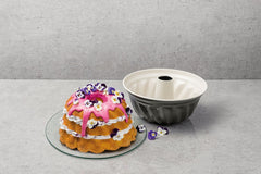 Dr. Oetker Gugelhupfform Ø 22 Cm BACK-TREND, Backform Für Gugelhupf, Runde Bundform Aus Stahl Mit Keramisch Verstärkter Antihaft-Beschichtung (Farbe: Creme/Anthrazit), Menge: 1 Stück Forme og bakker til bagning Naty Shop