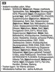 Allgroo Udon instant nudler - Miso, Udon suppe, krydret, aromatisk, hurtig tilberedning - indeholder 3 portioner - 1 x 690 g