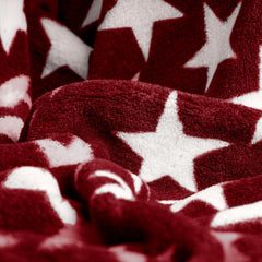 Celinatex pătură pufoasă 150 X 200 Cm Bordeaux pătură canapea canapea pătură moale stele Microfibre Fleece Oeko-Tex Moonlight Paturi si Cuverturi Besuche den CelinaTex-Store