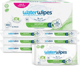 WaterWipes Sensitive+ Hydrating Boost vådservietter, hydrerende servietter, 360 stykker (6 pakke), 3 i 1 rene, pleje, hydrere, 99 % aloe vera vand, uparfumerede babyservietter