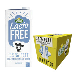 Arla LactoFREE Laktosefreie Haltbare Milch 3,5% fedt | 10 x 1L | dog Milchgeschmack, weniger süß | rig på calcium og vitamin B12