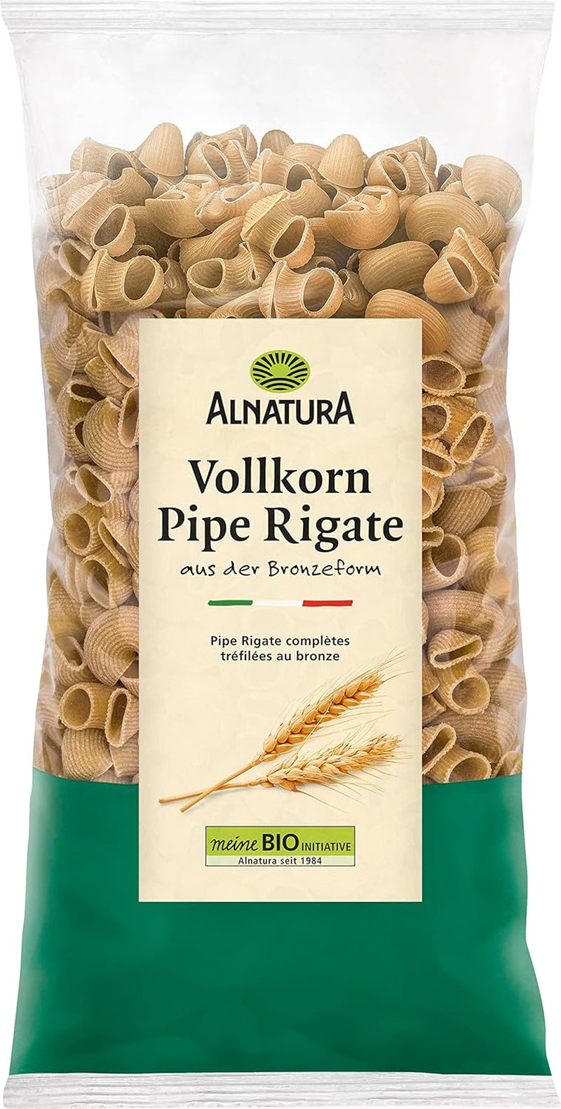 Pipe Rigate økologisk fuldkornspasta, vegansk, 500 g