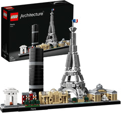 LEGO Architecture Paris, Eiffeltårnet, Champs-Élysées og Louvre Model Kit, Skyline Collection, Hjem- og kontordekorationer, gaveideer til samlere, mænd og kvinder 21044 Byggesæt Besuche den LEGO-Store Single