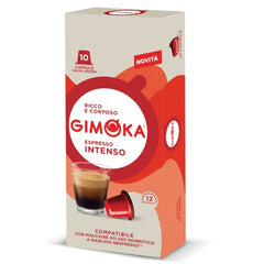 Gimoka Kaffeekapseln Espresso Intenso, Intensität 12/13-100 Kapsel - Kompatibel mit Nespresso* Haushalts-Espressomaschinen - 100 Stück (10 x 10 Getränke) - Hergestellt in Italien