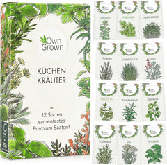 Owngrown Kräuter Samen Set 12 Sorten Garten Und Küchenkräuter Samen - Petersilie, Kräuter Der Provence, Italienische Kräuter, Koriander Samen, Dill, Kräutersamen Für Balkon, Und Hochbeet