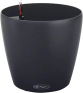 Jardinieră LECHUZA Classico Color ECO 60 Gri Închis | Jardinieră cu sistem de udare și indicator al nivelului apei | Fabricată din plastic 100% reciclat | Finisaj mat | Ø 60 x 55,5 cm | 18955