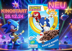 Sonic Choco Rings korn-, hvede-, havre- og majschokoladeringe til den perfekte morgenmad, med tilsat vitaminer, 1 pakke (1 x 350 g)