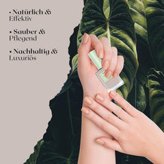 Hurtigttørrende beige neglelak (Moon Dust) - naturlig neglelak med vegansk formel - åndbar, bæredygtig og langtidsholdbar, 14 ml