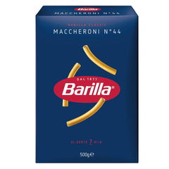Pasta Barilla Classic Maccheroni no. 44 af højkvalitets durumhvede, altid al dente, 500g
