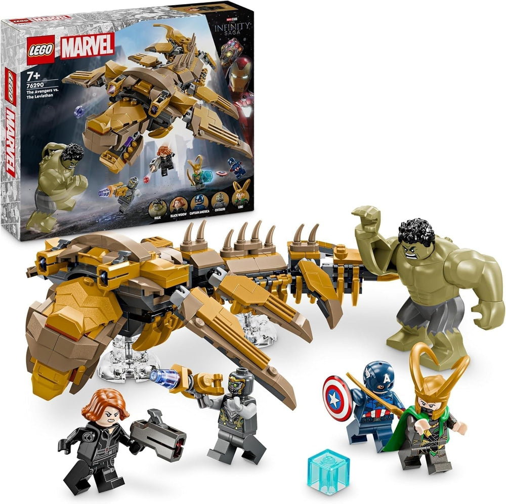 LEGO Marvel Avengers vs. Leviathan byggelegetøjssæt med Hulk og Captain America, Loki, Black Widow og Chitauri minifigurer, Avengers legesæt til drenge og piger 7+ 76290 Byggesæt Besuche den LEGO-Store Standard titel