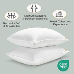 HARBOREST Pernă de pat pentru dormit, 2 bucăți, Pluș de lux, Pernă alternativă, Bună pentru cei care dorm lateral și pe spate, Colecția hotelului, Pernă, Standard/Queensize, 50.8 X 66 Cm Perne standard Naty Shop