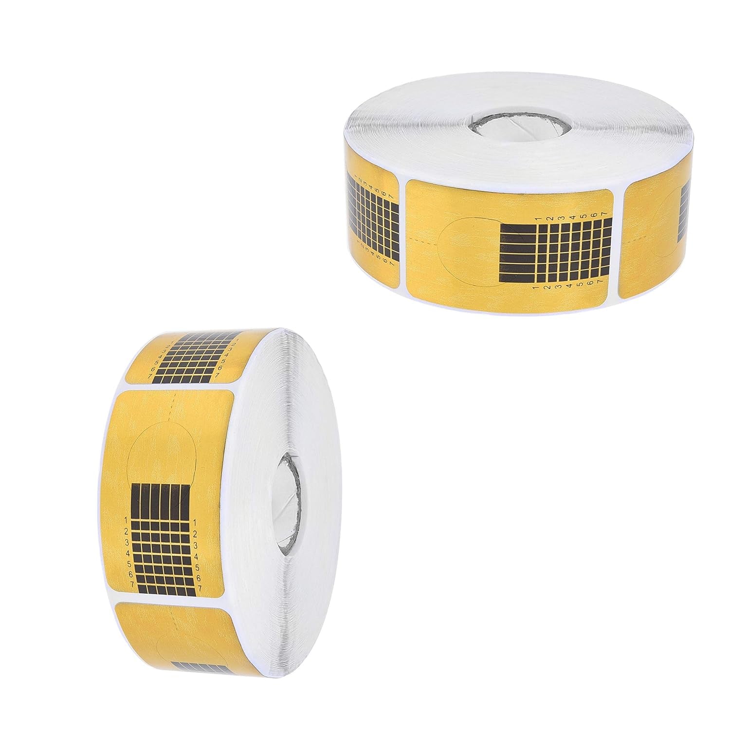 500 buc. Autocolante cu instrucțiuni pentru extensii de unghii dreptunghiulare - modelator francez pentru unghii - pentru extensii de unghii acrilice, gel UV, gel poliuretanic - utilizate de tehnicieni unghii, specialiști în unghii, profesioniști