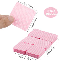 300 Stück Nagellackentferner Pads, Fusselfreie Nägel Wattepads Für Nägel Nagellackentferner Lint Free Nail Wipes Cleaner Gelnägel - Rosa