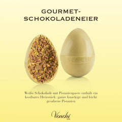 Venchi - Chokoladeæg, pistacie smag, med hel pistacie, med overraskelse, glutenfri, 500g, påskekollektion, gaveidé